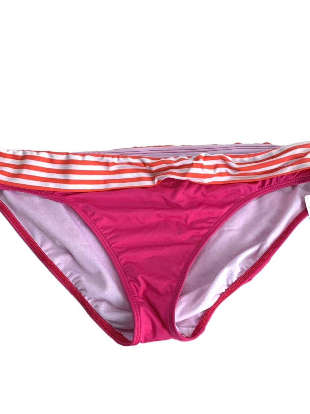 Lauren Ralph Lauren bikini bottoms pink white orange size 14 large swim swimsuit